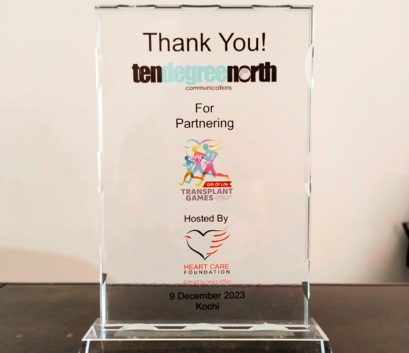 Award from Transplant Games 